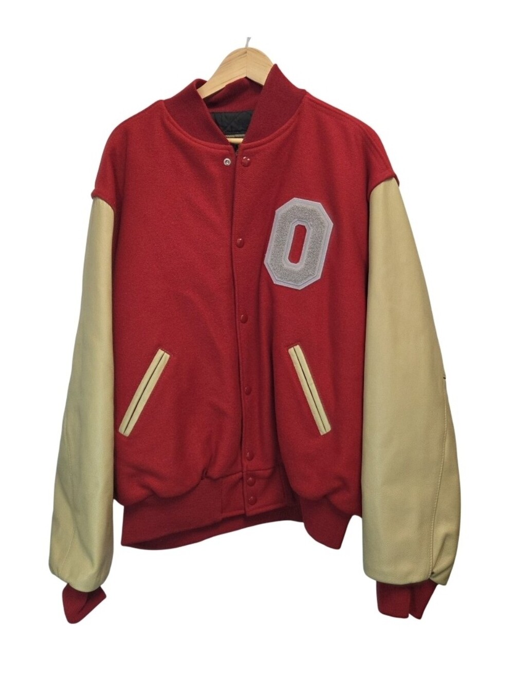 Vintage Ohio State Varsity Letter Red Jacket Holloway Made In USA Size 2XL